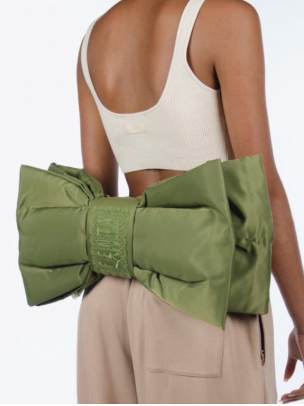 Savage X Fenty Olive Green Bow Crossbody Bag
